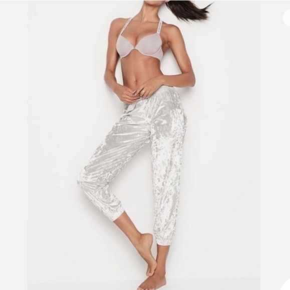 Victoria's Secret crushed velvet joggers, pants,‎ S - Picture 1 of 13